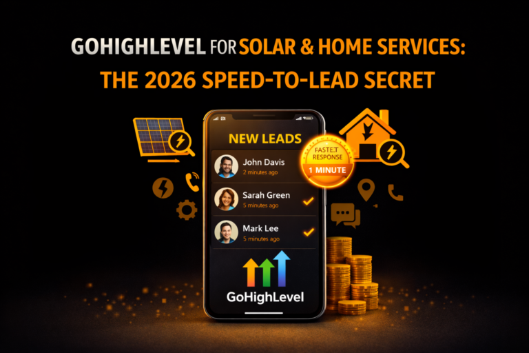 GoHighLevel for Solar & Home Services: The 2026 Speed-to-Lead Secret