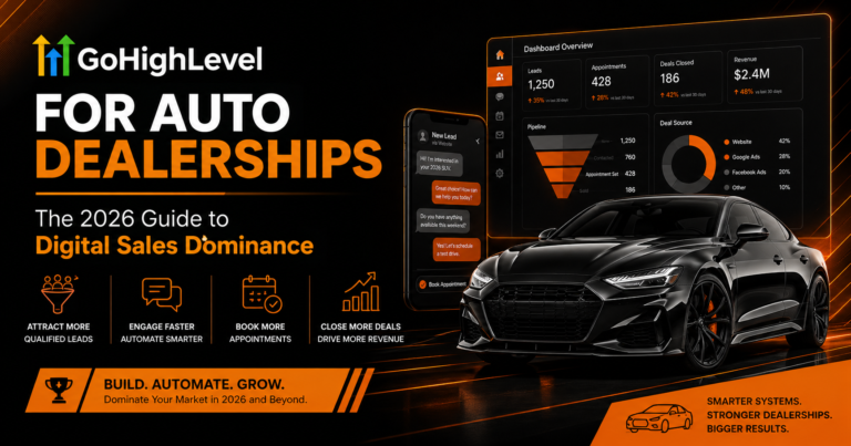 GoHighLevel for Auto Dealerships The 2026 Guide to Digital Sales Dominance